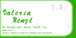 valeria menzl business card